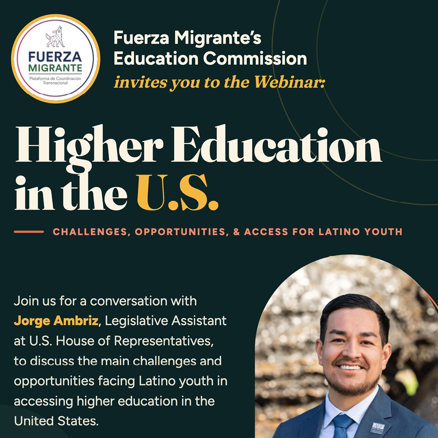 Promotion for CMAS' zoom virtual event, Higher Education in the U.S. on October 14 at 6 PM Central Time